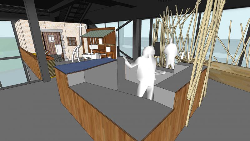 L’intérieur de la maison du Marais va se transformer en maison Capiau.