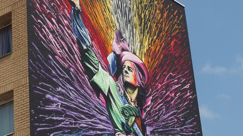 La fresque Jean Bart, située à Petite-Synthe, a été réalisée par Yori.