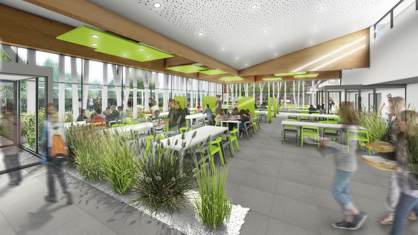 Les travaux concernent notamment la construction d’une toute nouvelle cuisine centrale et d’un restaurant scolaire très lumineux.