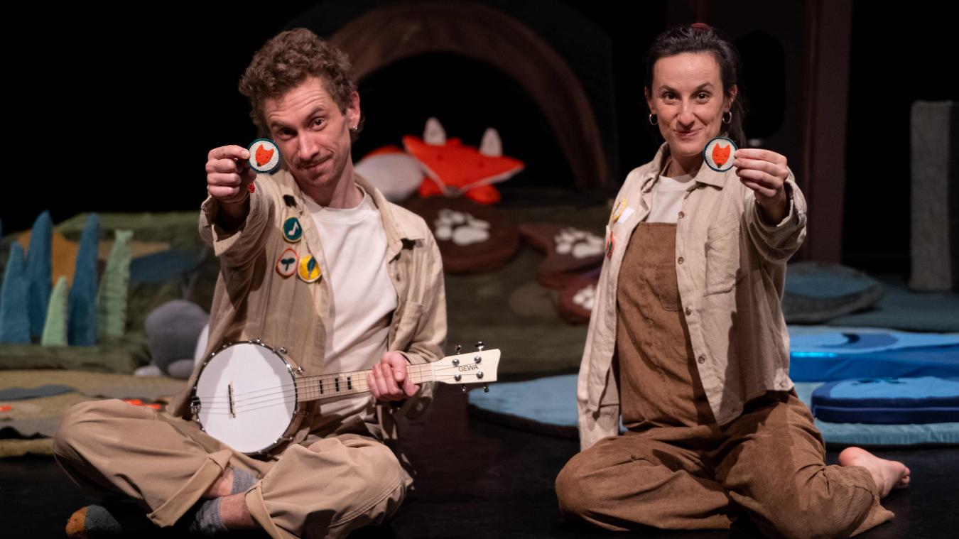 Deux acteurs de la compagnie lilloise La Rustine.