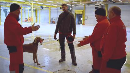 Nouveau terrain de jeu à Boulogne-sur-Mer, pour les pompiers cynophiles