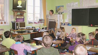 Frédéric Devos a enseigné le flamand à l’école, ici Noordpeene, de 2007 à juin 2019 et l’heure de la retraite.