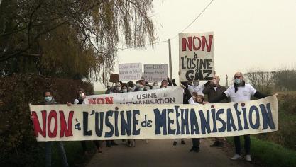 Bailleul : une cinquantaine de manifestants contre le projet d'unité de méthanisation