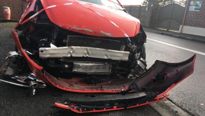 Thérouanne: L'auto a percuté le mur d'une maison