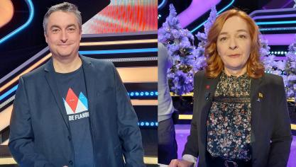 Éric et Anne-Raphaëlle Dubrulle lors des enregistrements.