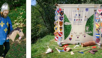 Afin de présenter le déroulé de la bataille le plus précisément possible au plus proche de la réalité historique, la compagnie Eutrapelia s'est basée les travaux de plusieurs historiens spécialistes du sujet. Les accessoires, costumes jusqu'au décor des personnages s’inspirent de sources archéologiques, iconographiques et textuelles. Crédits : Eutrapelia.