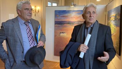 Frédéric Cuvillier et Gil Bernardi lors du vernissage de l’exposition.