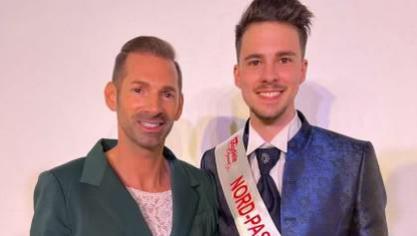 Yann, nouvellement élu Modèle Élégance Nord-Pas-de-Calais, avec le président du comité, Julien Meichtry-Truntzer.