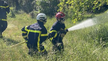 Les pompiers des Hauts-de-France ont notamment été formés à la lutte contre les feux de forêt