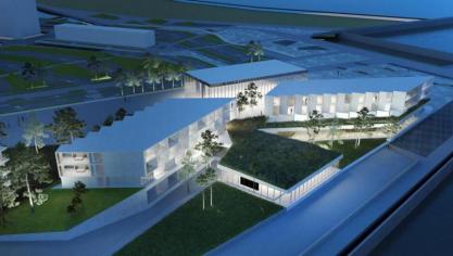 Le projet de complexe hôtelier sur le front de mer de Calais a été une première fois présenté au Mipim de Cannes en 2017 puis en 2018 (Plans duval - Image Financière Duval).