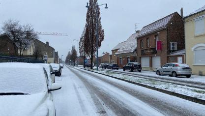 Arras a été la première commune à enfiler son manteau blanc.