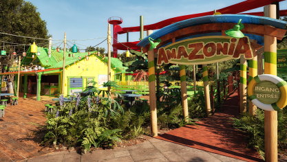 Le début de l’expérience Amazonia, la grande attraction,se fera par cette entrée.