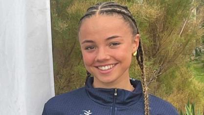 Jeanne Cucheval dispute la Coupe d’Europe avec l’équipe de France junior.