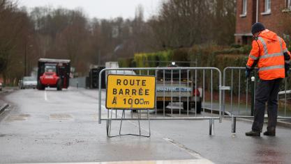 La rue du Percot est déjà barrée depuis le 13 janvier.