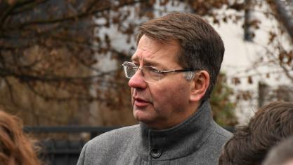 Patrice Vergriete a fait son premier déplacement en tant que président de l’ANRU à Saint-Denis.
