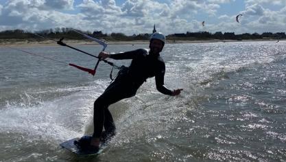 Mathieu De Groote pratique le kitesurf depuis trois ans et participera à la première édition de la Kite d’Opale.