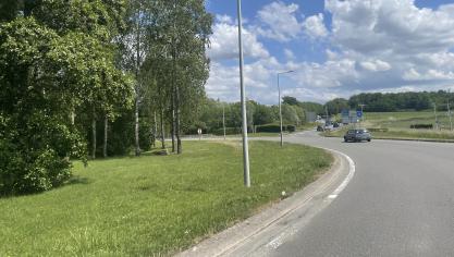 Le rond-point des Hérons à Longuenesse.