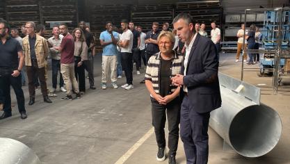 La maire de Calais a visité l’entreprise de la zone Marcel Doret lundi 23 juin.