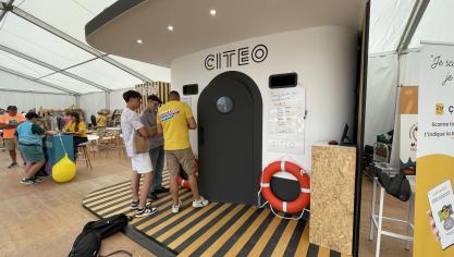 Le stand de Citeo est situé à l’éco-village de la mer.