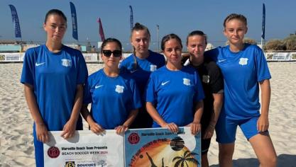 Nouvellement mise en place, l’équipe féminine de Calais Jeunes a fait sensation sur la plage du Prado.