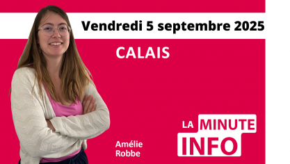 C’est Amélie Robbe qui présente la Minute info du jour.