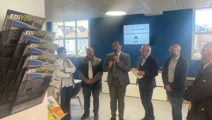 Le directeur général Hans Ryckeboer a présenté le nouvel espace d’accueil du siège social de TOH quai de la Gendarmerie à Calais.