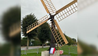 Le moulin d’assèchement, fabriqué à la Fonderie d’Audruicq il y a plus de 100 ans.