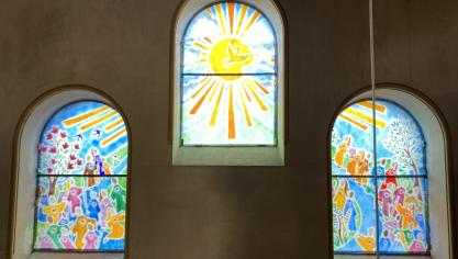 Les trois derniers vitraux, inaugurés samedi.