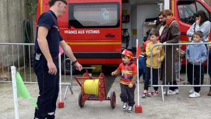 Le parcours enfants a fait le bonheur des petits, comme ici Robin.