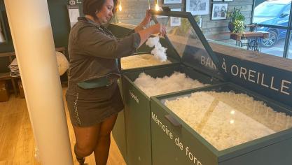 L’oreiller peut-être réalisé avec trois matériaux différents qui peuvent être combiné.