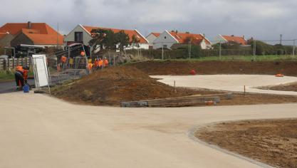 Les travaux du parking ont débuté en septembre.