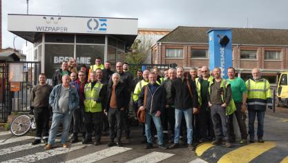 Des salariés de Wizpaper ont tenu un ultime piquet de grève ce mardi 18 novembre.