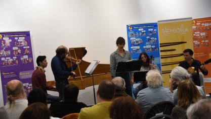 Sylvie Bedouelle (mezzo), Cyrille Métivier (violon), Pierre Rinderknecht (guitare), Claire Lamquet (violoncelle) et Takahisa Aida (clavecin)