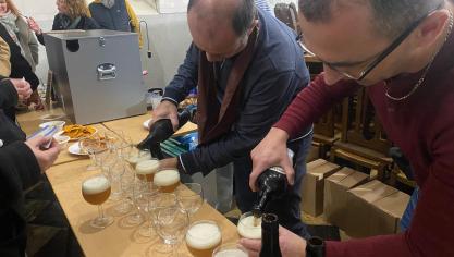 La bière Saint Jean-Baptiste est une bière triple au miel d’Andres.