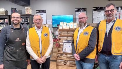 Nizar Alachbili, Alain Geldhof, Grégory Détant et Thierry Geldhof lancent l’opération Café en partenariat avec la Cafétoria