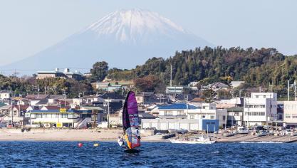 Pierre Macquaert lors de la finale du PWA Tour au Japon.
