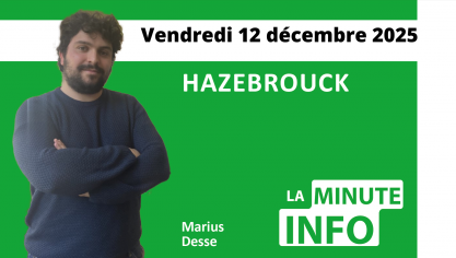 La minute de l’info de cette semaine est présentée par notre journaliste Marius Desse.