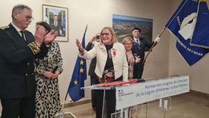 Rita Mathieu est entrée dans l’Ordre de la Légion d’honneur au cours d’une cérémonie chaleureuse et tendre.
