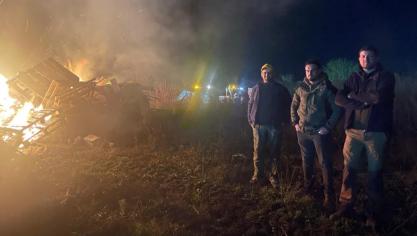 Jean-Baptiste, Nathan et Paul avaient à cœur de montrer leur colère à Saint-Martin-lez-Tatingem.