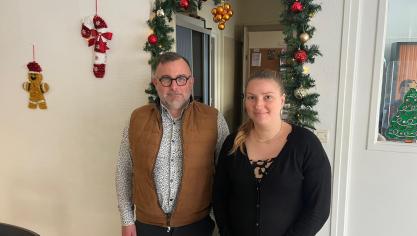 Ludovic Monsterlet, directeur de la veille sociale, aux côtés de Florine Lambert, cheffe de service des dispositifs de veille sociale de l’association Mahra-le Toit.
