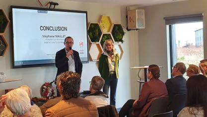 Stéphane Maillet, président du directoire d’Habitat Hauts-de-France, rappelle les objectifs forts du bailleur social pour les trois prochaines années : 550 à 600 nouveaux logements par an (dont 400 pour Habitat Hauts-de-France, et environ 150 pour Cottage Social des Flandres), et 500 à 600 logements réhabilités chaque année.