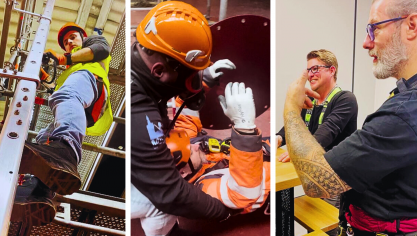 Yannik Simon, à droite, a fondé DSF Consulting en 2021. Formateur dans le domaine des travaux en hauteur, de l’échafaudage et les espaces confinés, il compte 20 années d’expérience dans le domaine de la Qualité Sécurité et Environnement (QSE).