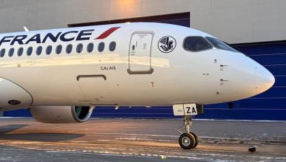 Le nouvel Airbus A220-300 de la compagnie Air France porte le nom de la ville de Calais