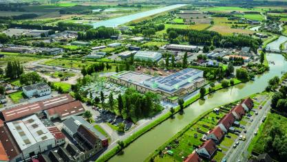 Vu d’architecte du futur bâtiment Laho Formation et AFPI, de près de 6400m2.