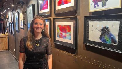 Léa Médine, qui exposera à la Timbale samedi.