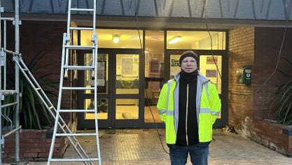 Yohann Denoyelle, régisseur de la salle Delvallez