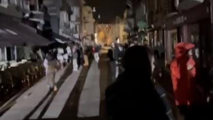 La rue de Metz plongée dans le noir ce vendredi soir