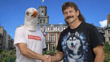Topher Dostrove et Jean-Luc Lefebvre, les candidats fictifs aux municipales de Boulogne-sur-Mer et Calais se sont rencontrés.