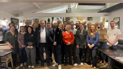 Une partie de la liste d’Hazebrouck, humaine, verte et sûre menée par Jean-Paul Cotte.