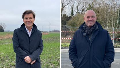 David Bailleul, maire sortant (à gauche), sera opposé à Laurent Bosquet.